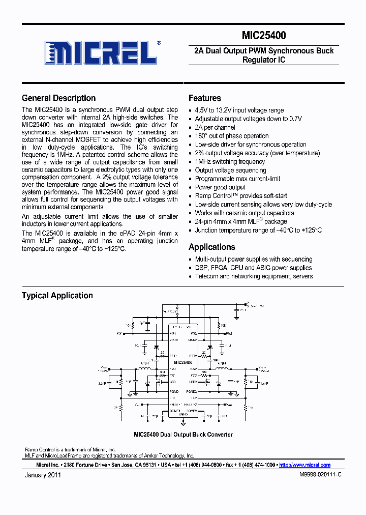 MIC25400_1895084.PDF Datasheet