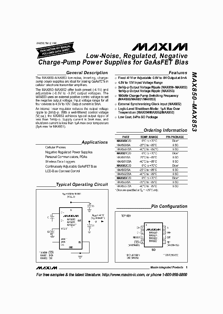 MAX853_1934356.PDF Datasheet