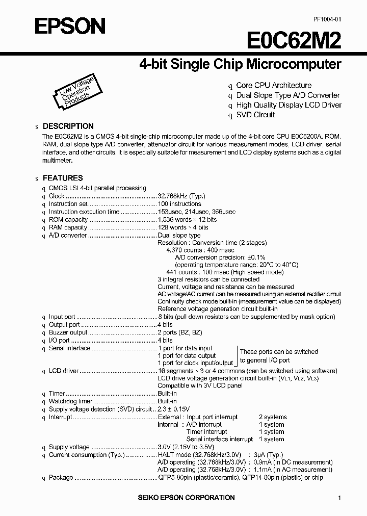 E0C62M2_1945734.PDF Datasheet