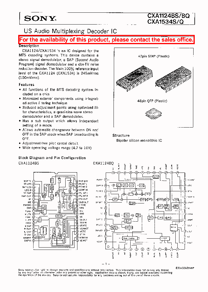 CXA1124BSBQ_2022023.PDF Datasheet