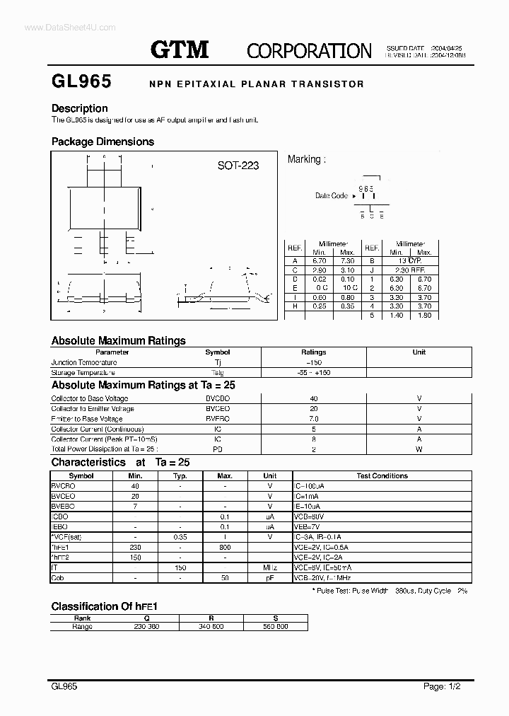 GL965_2026731.PDF Datasheet