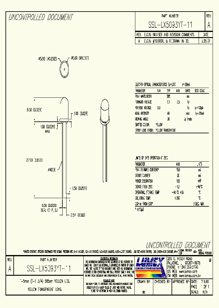 SSL-LX5093YT-11_2047829.PDF Datasheet