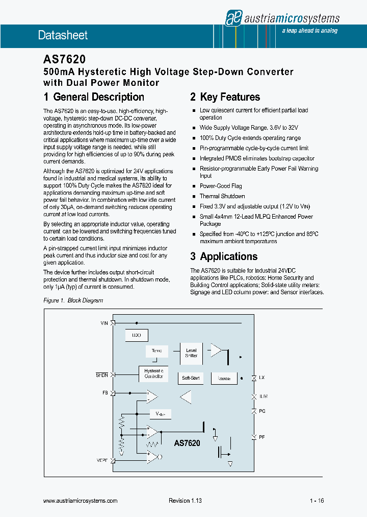 AS7620A-BQFT_2083245.PDF Datasheet