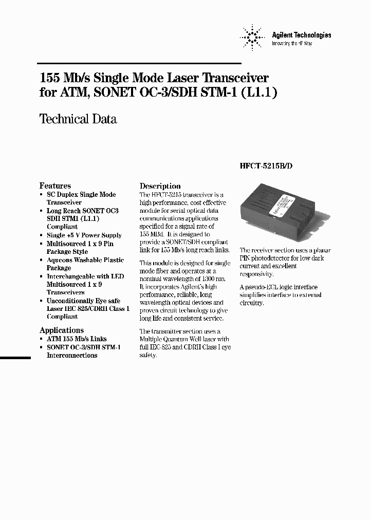 HFCT-5215B_2099977.PDF Datasheet