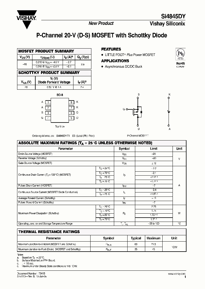 SI4845DY_2165450.PDF Datasheet