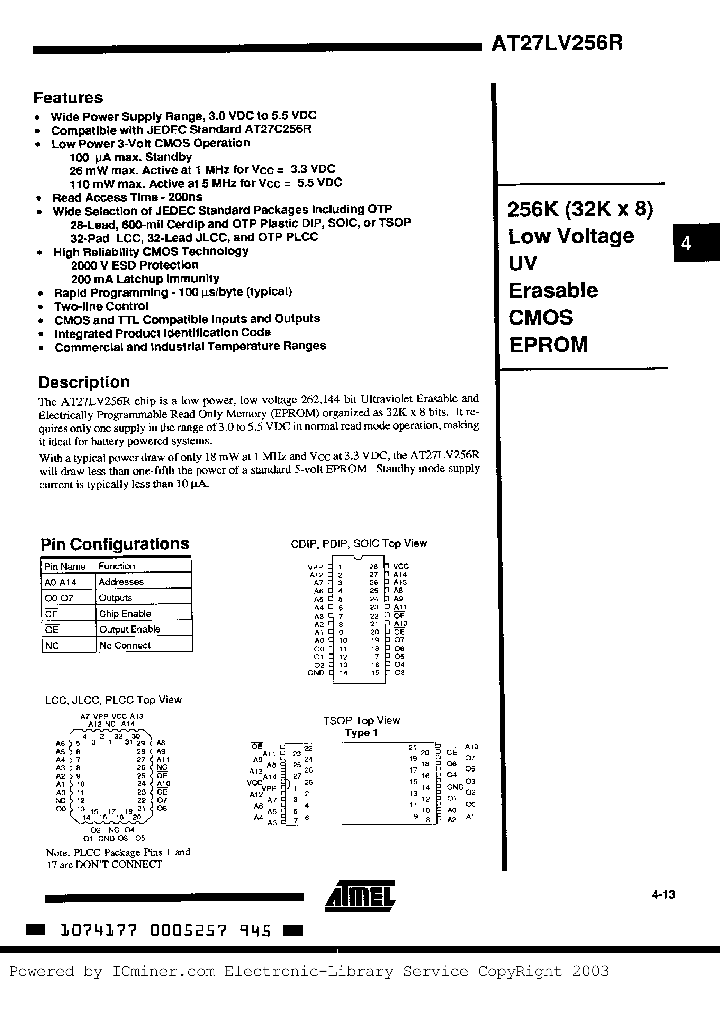 AT27LV256R-25KI_2605081.PDF Datasheet