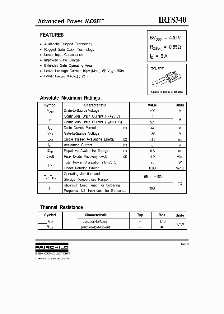 IRFS340_2795668.PDF Datasheet