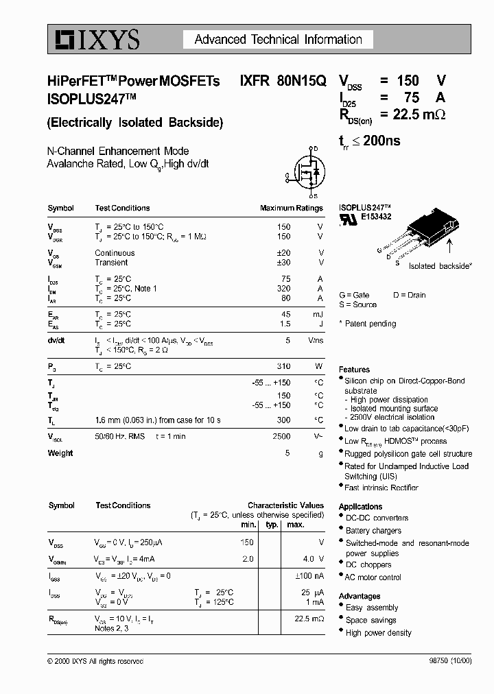 IXFR80N15Q_2856908.PDF Datasheet