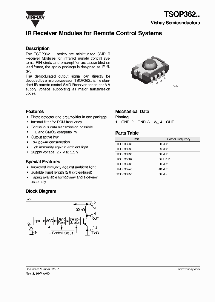 TSOP362_2943326.PDF Datasheet