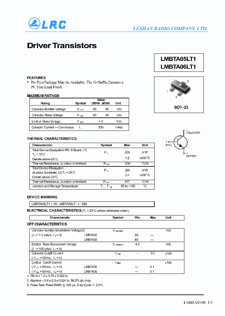 LMBTA05LT1G_2977330.PDF Datasheet