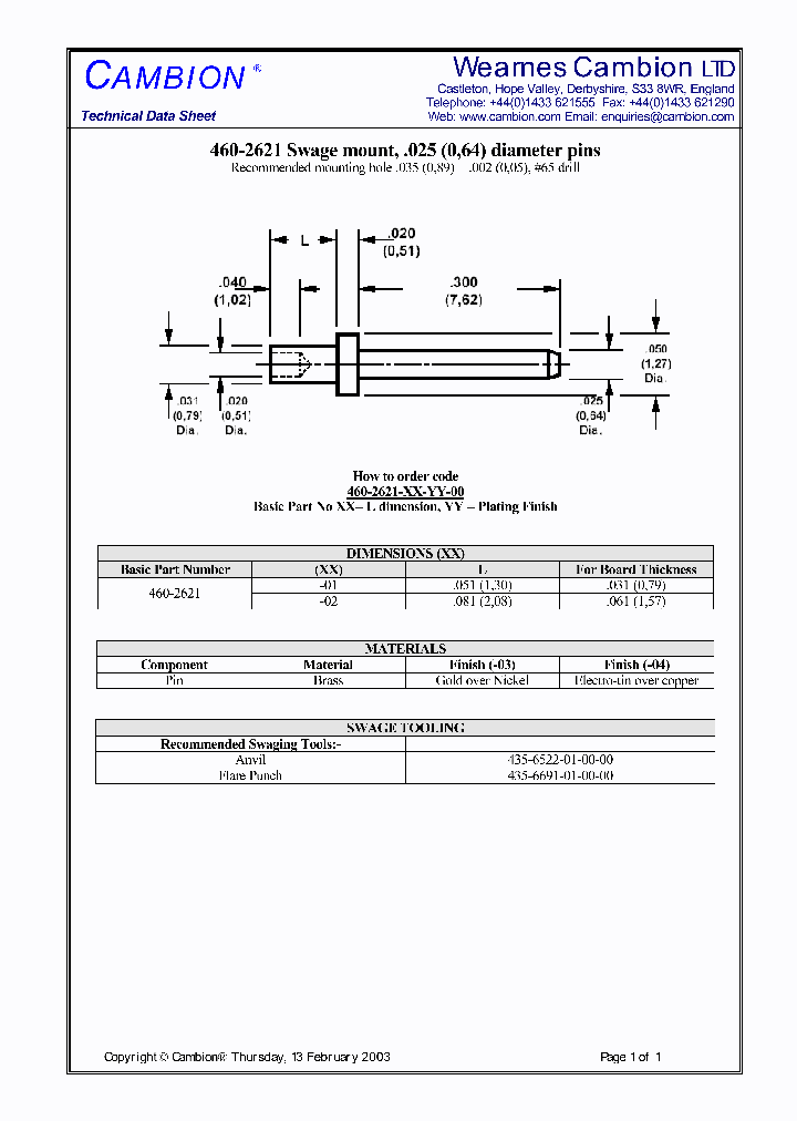 460-2621_3079493.PDF Datasheet