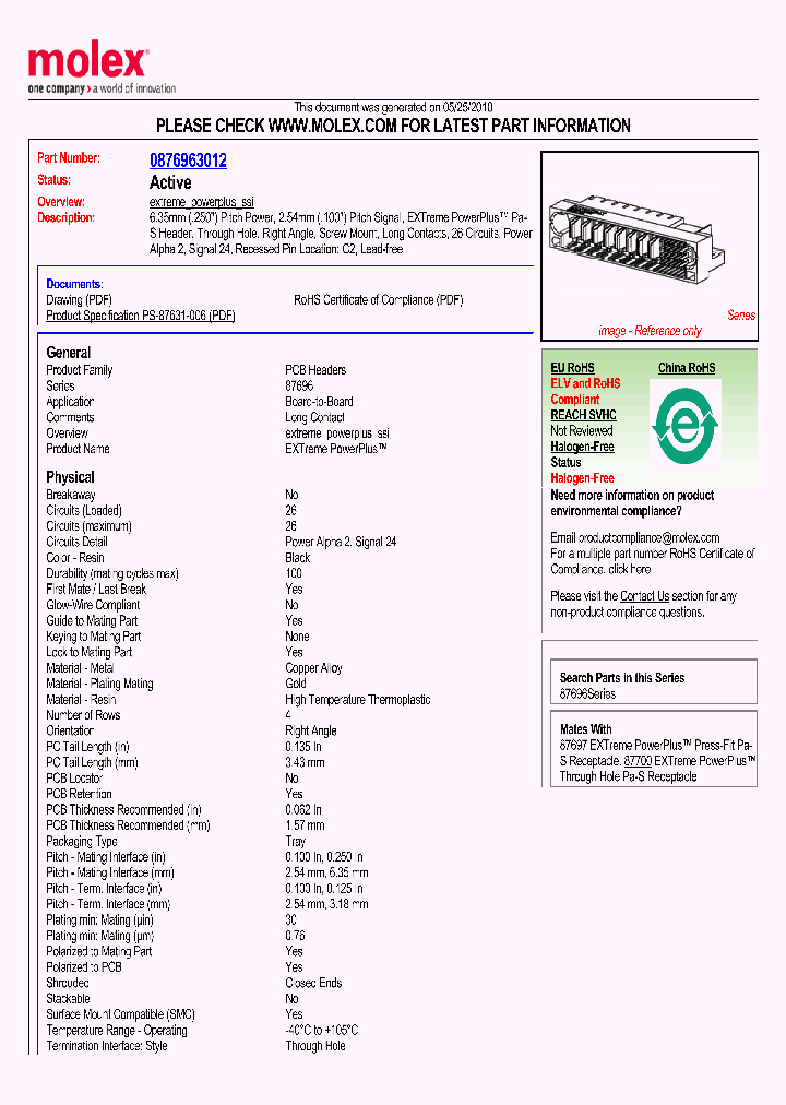 87696-3012_3104875.PDF Datasheet