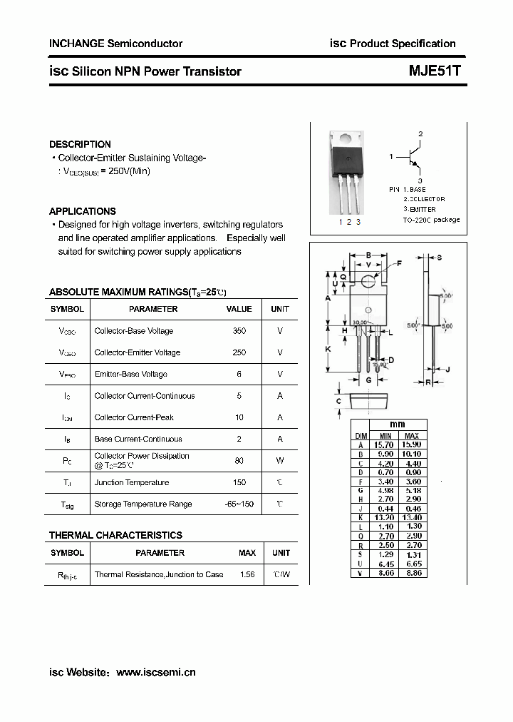 MJE51T_3105417.PDF Datasheet