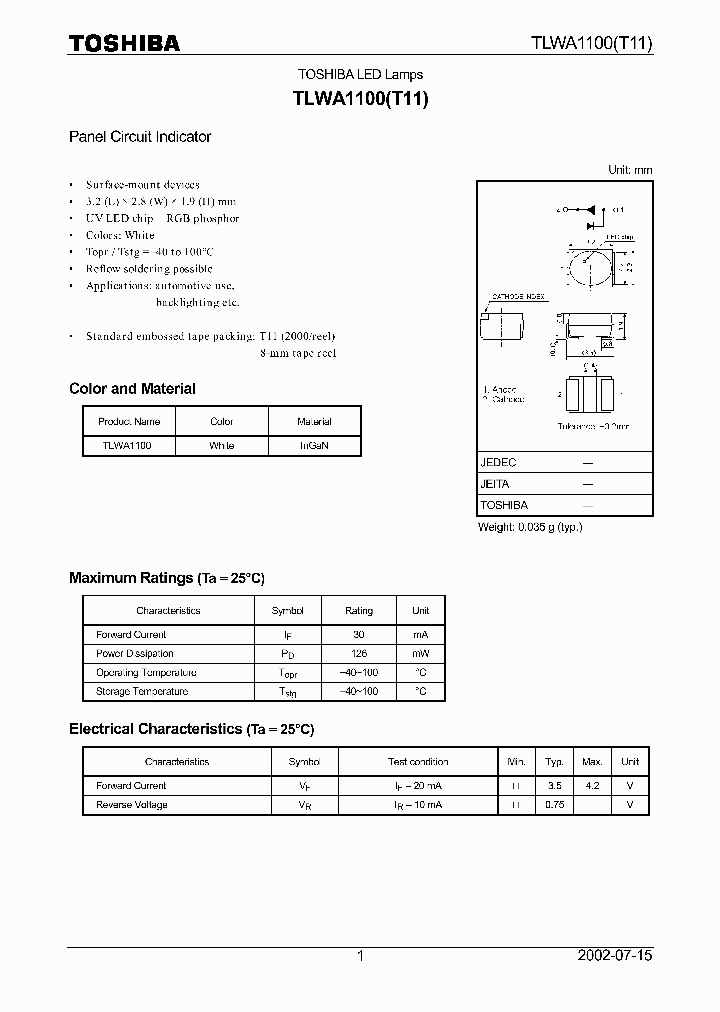 TLWA1100_3274112.PDF Datasheet