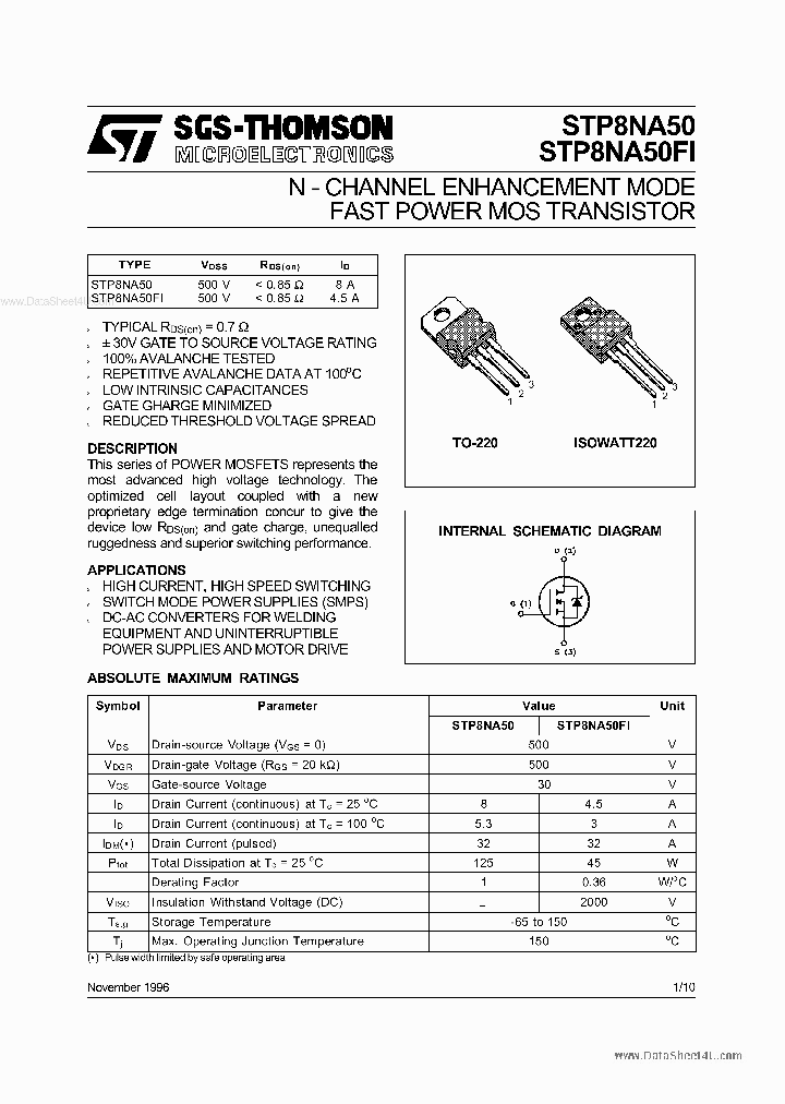 P8NA50_3427055.PDF Datasheet