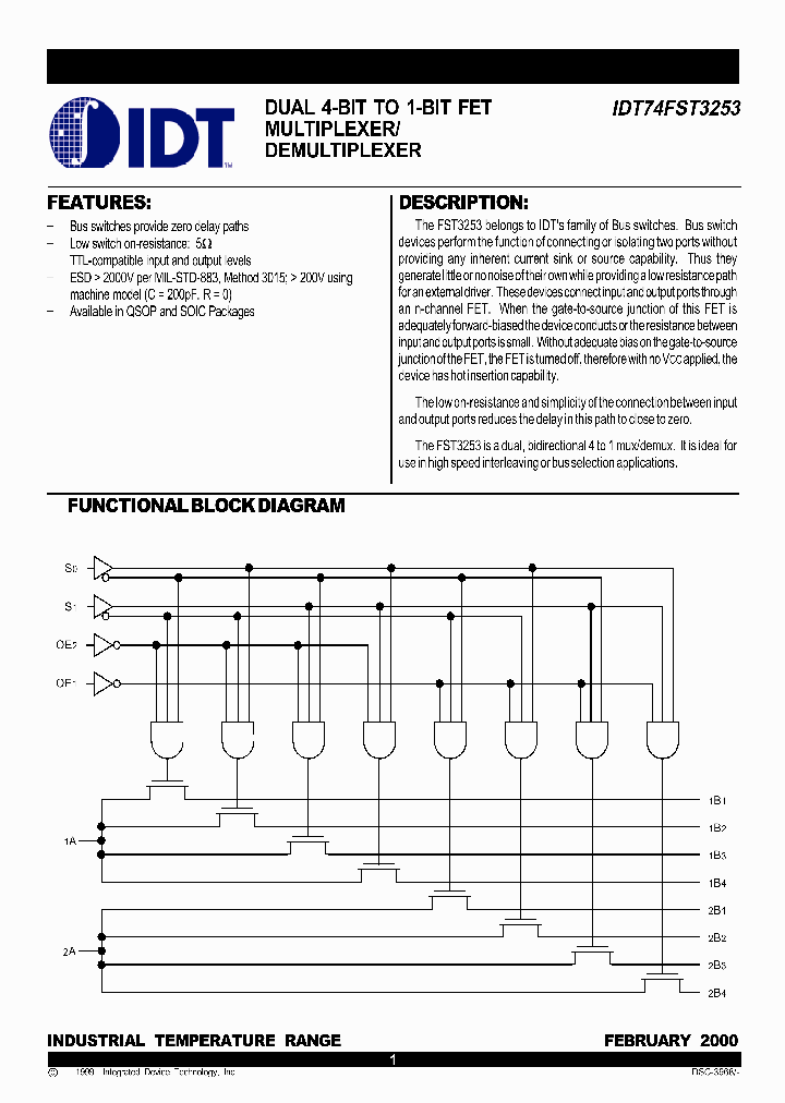 IDT74FST3253SO8_3813713.PDF Datasheet