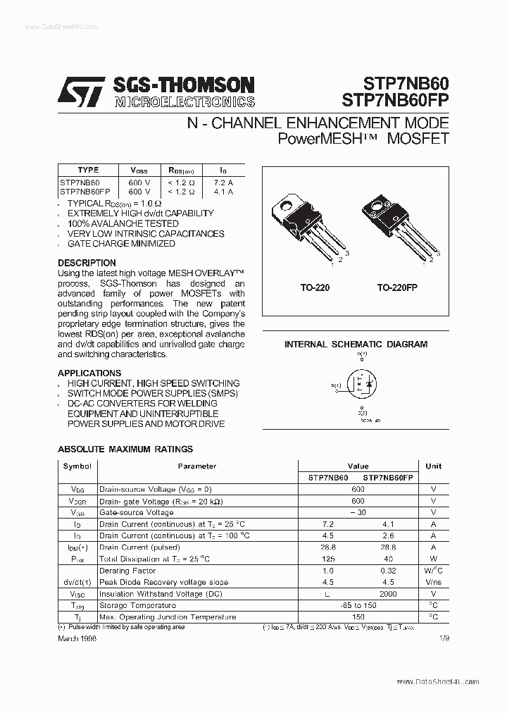 P7NB60_4086611.PDF Datasheet