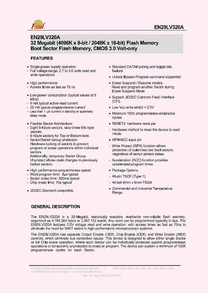 EN29LV320AB-90BI_4001261.PDF Datasheet