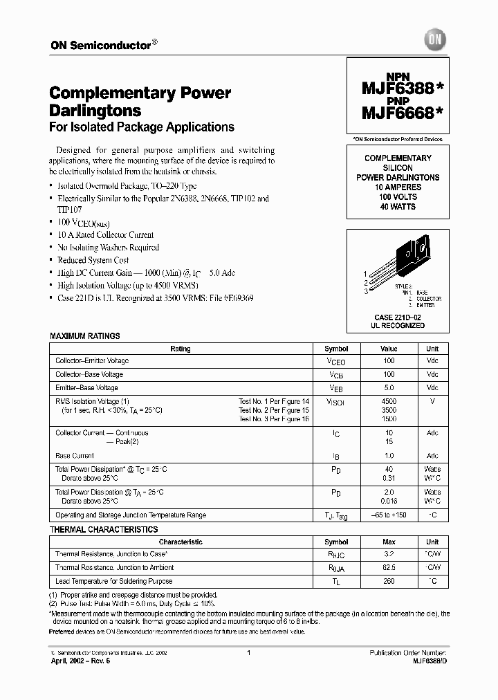 MJF6388-D_4244514.PDF Datasheet