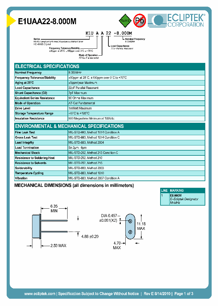 E1UAA22-8000M_4276646.PDF Datasheet