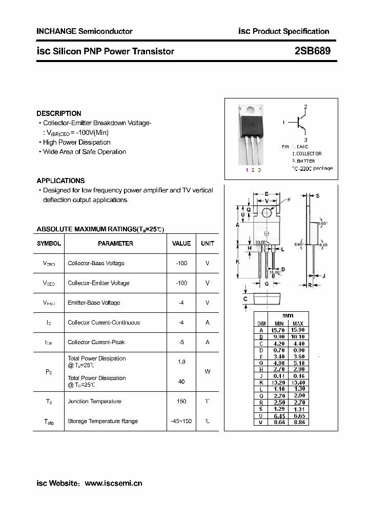 2SB689_4366796.PDF Datasheet