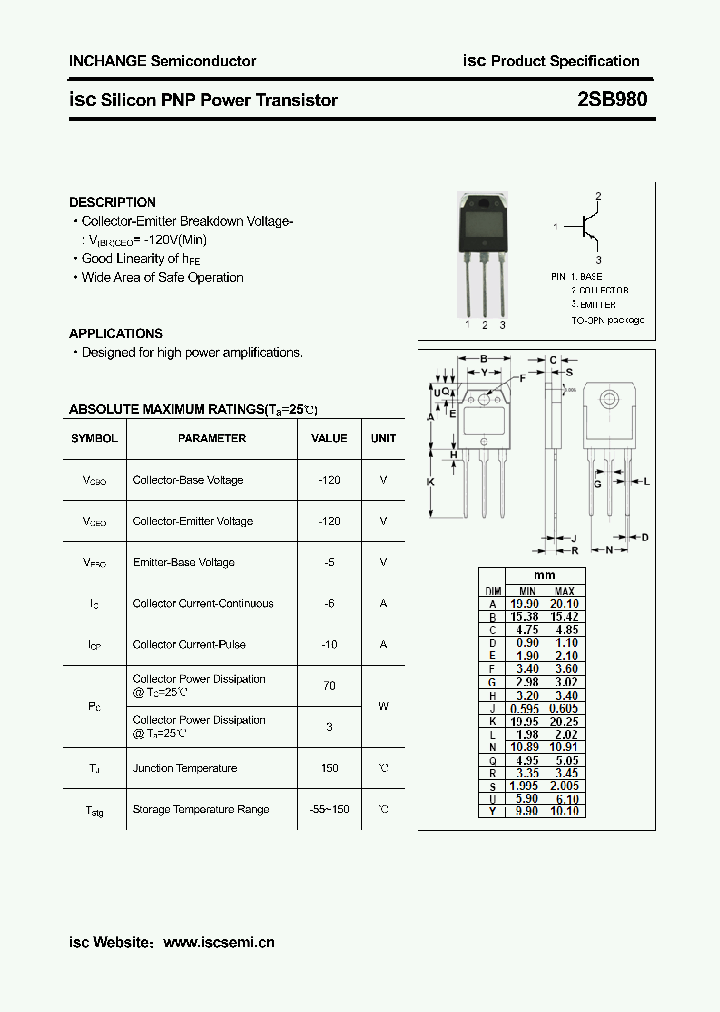 2SB980_4442378.PDF Datasheet