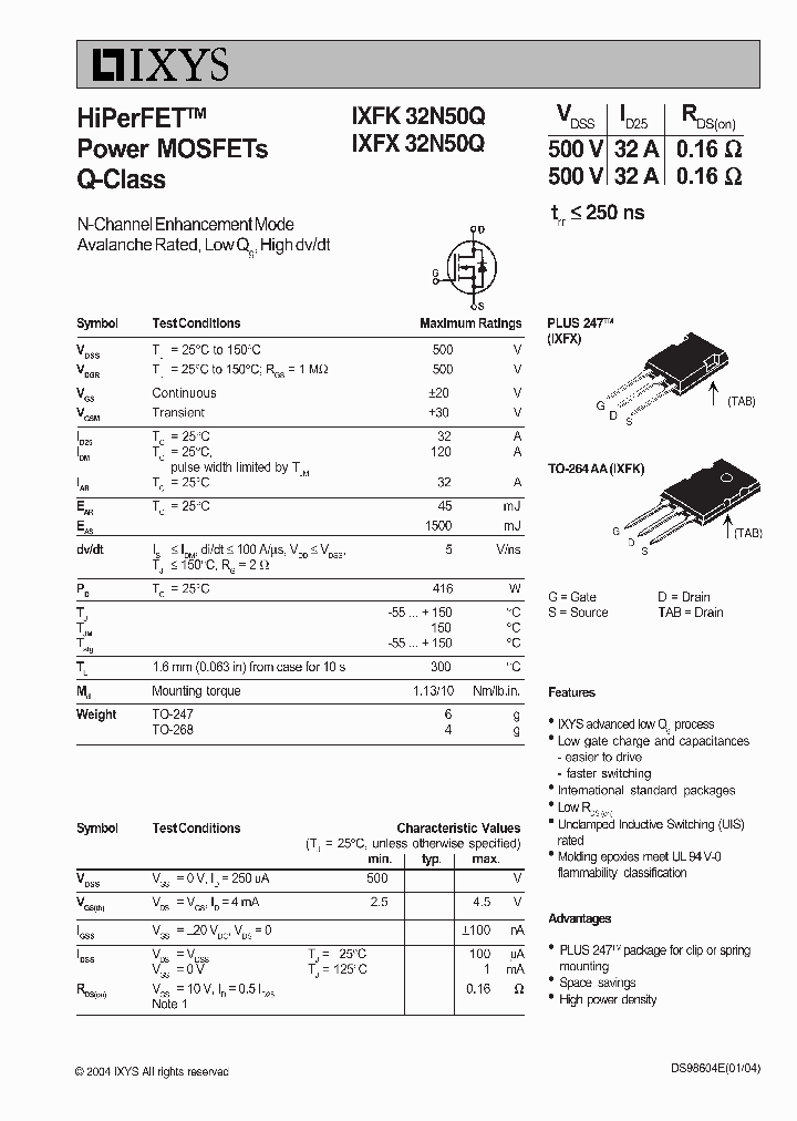 IXFK32N50Q04_4621611.PDF Datasheet