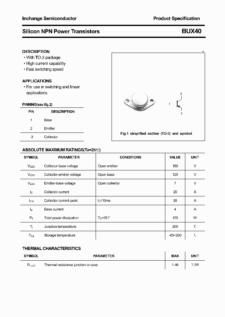 BUX40_4627086.PDF Datasheet