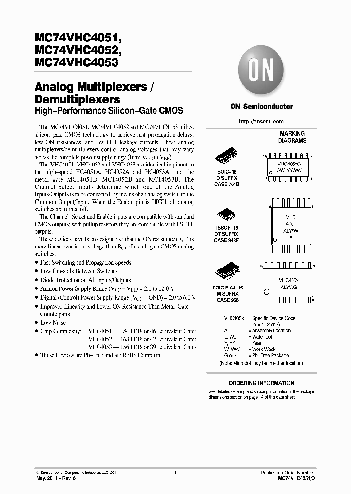 MC74VHC405111_4682271.PDF Datasheet