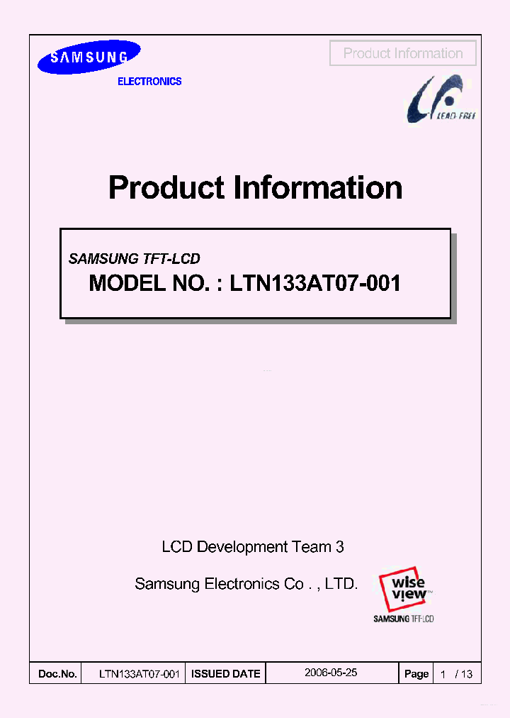 LTN133AT07-001_4767296.PDF Datasheet