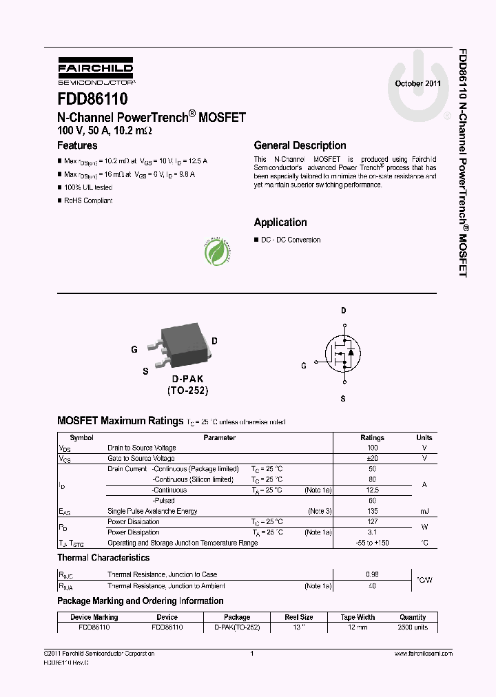 FDD86110_4779440.PDF Datasheet