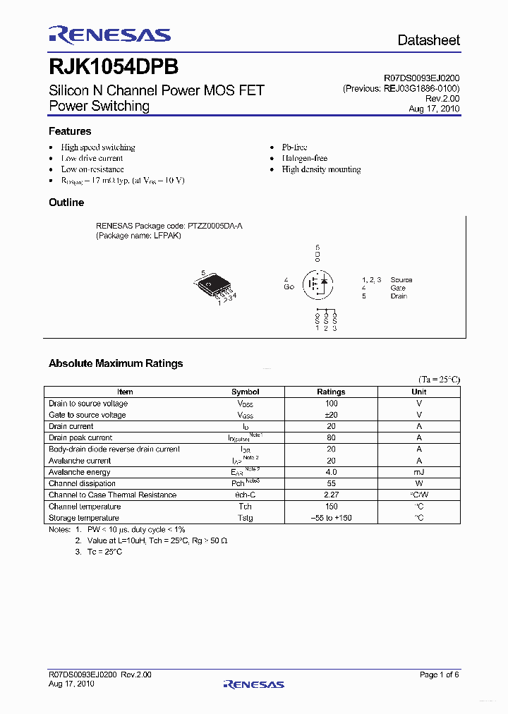 RJK1054DPB_4806598.PDF Datasheet