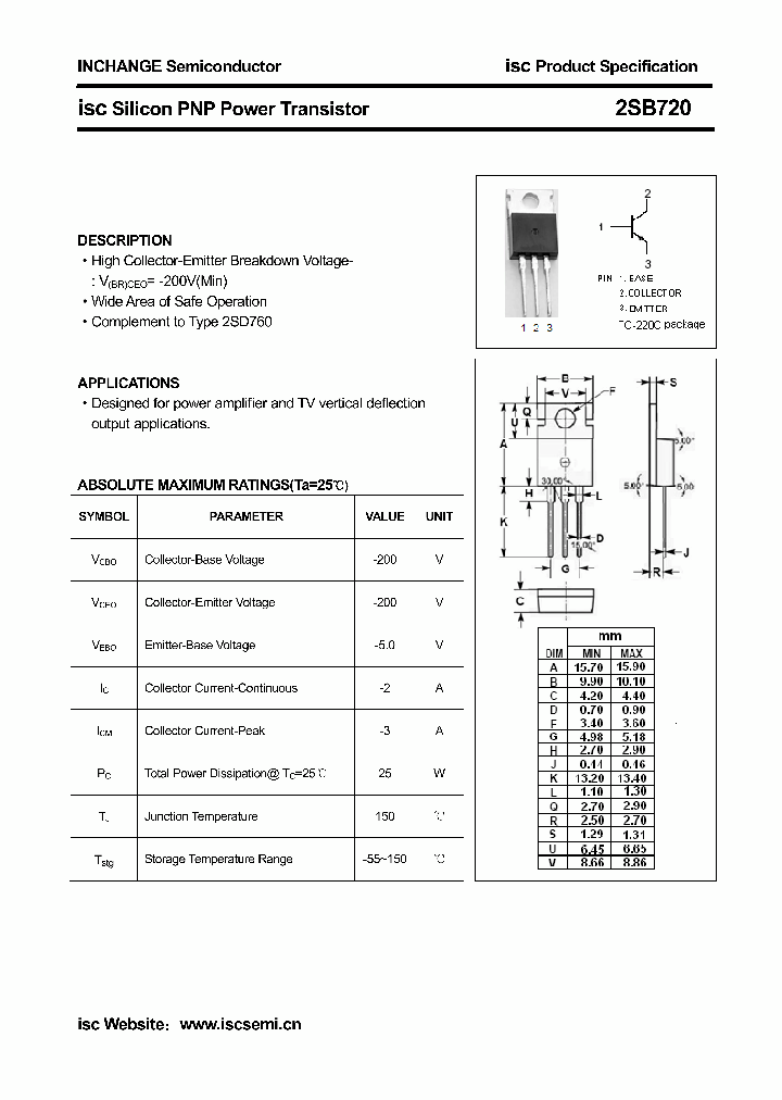 2SB720_4810249.PDF Datasheet