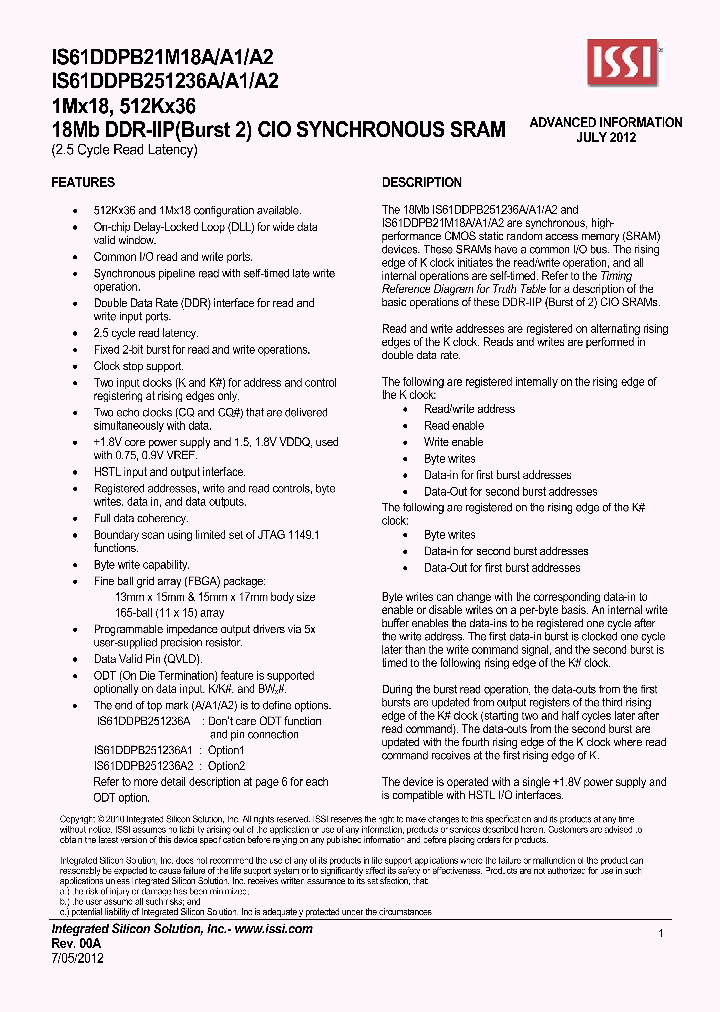 IS61DDPB21M18A_4814485.PDF Datasheet