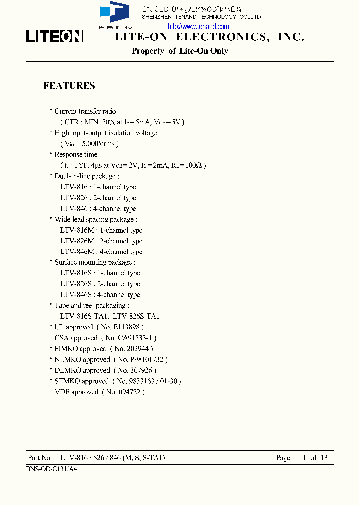 LTV-816_4959361.PDF Datasheet