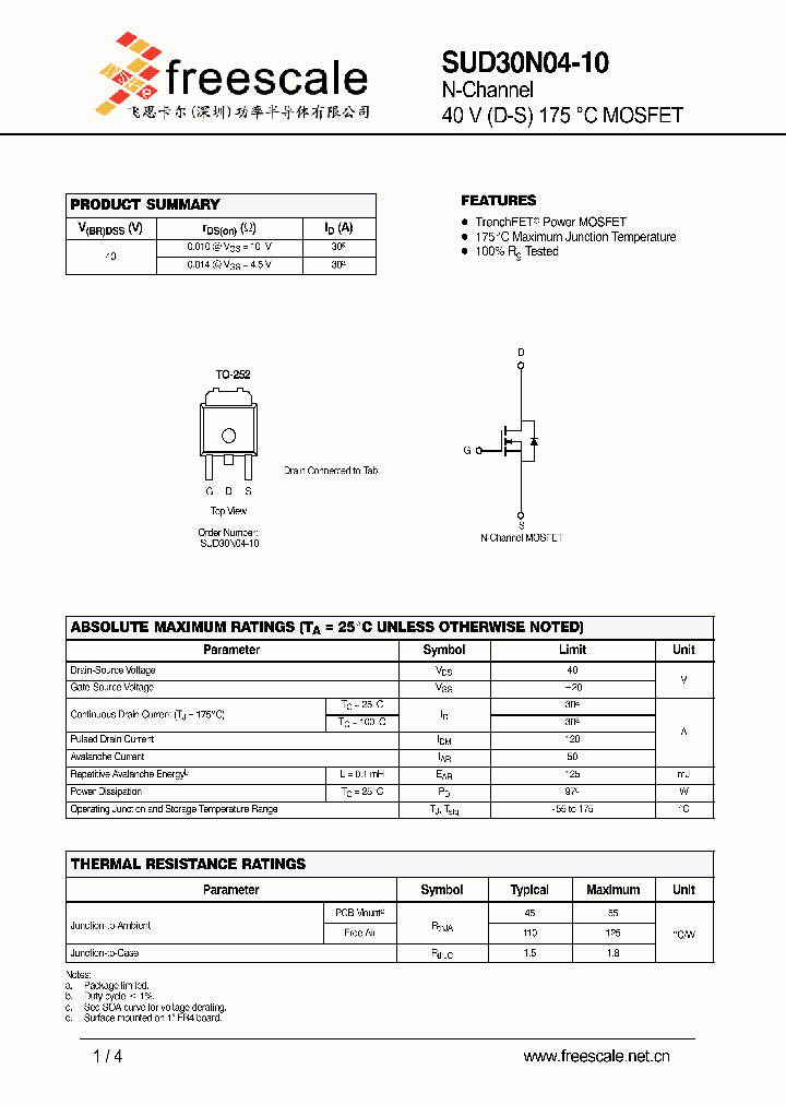 SUD30N04-10_5035995.PDF Datasheet