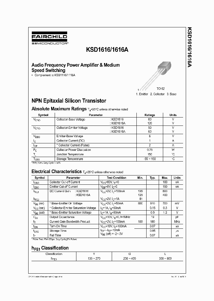 KSD1616AGBU_5230292.PDF Datasheet