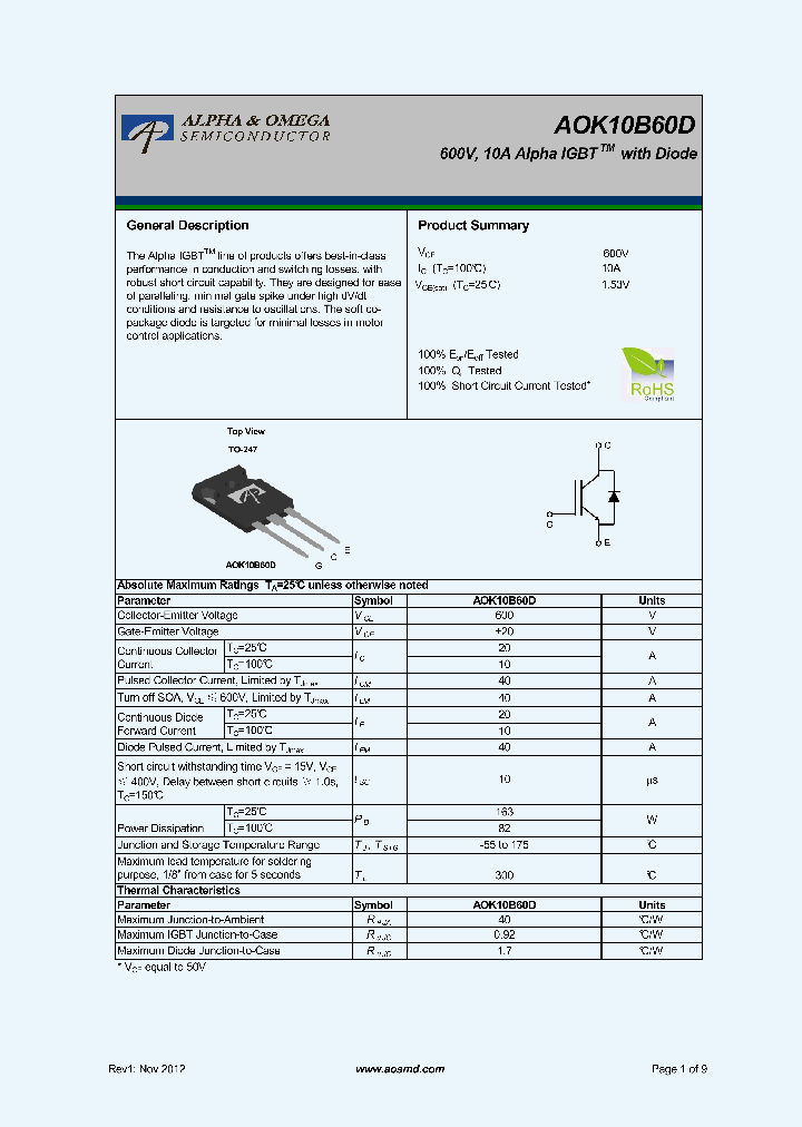 AOK10B60D_5327306.PDF Datasheet