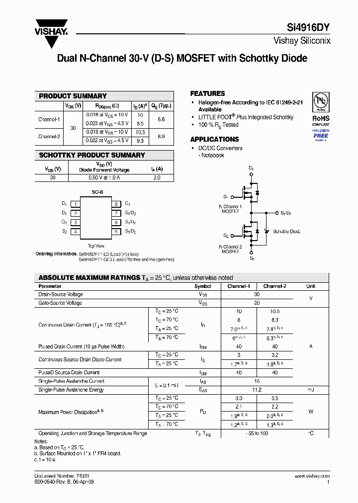 SI4916DY_5403457.PDF Datasheet