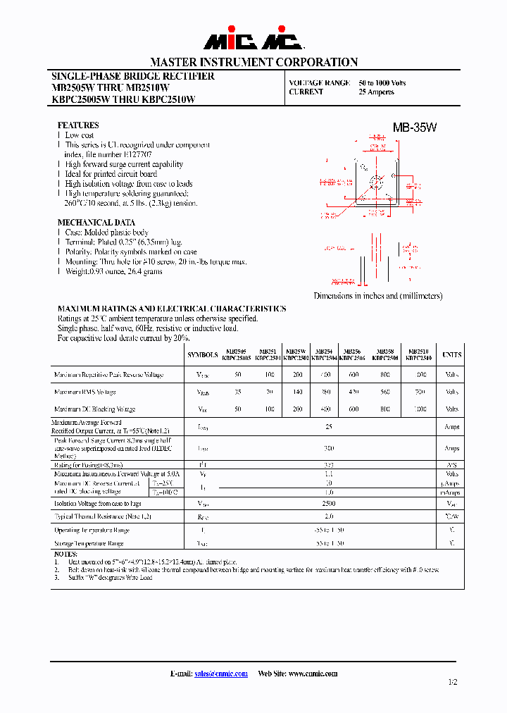 MB2505W_5407887.PDF Datasheet