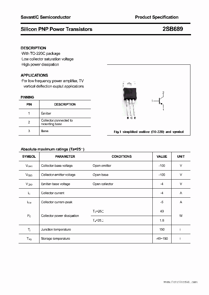 2SB689_5413492.PDF Datasheet