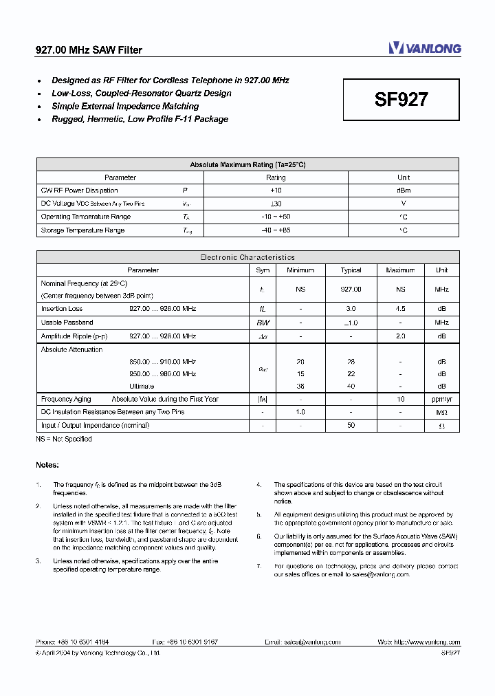 SF927_5424670.PDF Datasheet