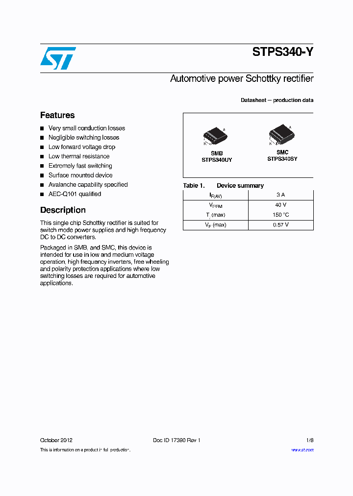 STPS340-Y_5556475.PDF Datasheet