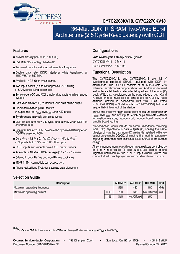 CY7C2270KV18_5657842.PDF Datasheet