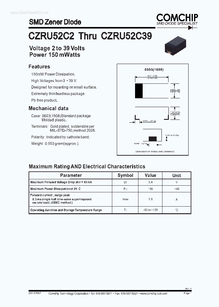 CZRU52C10_5694758.PDF Datasheet