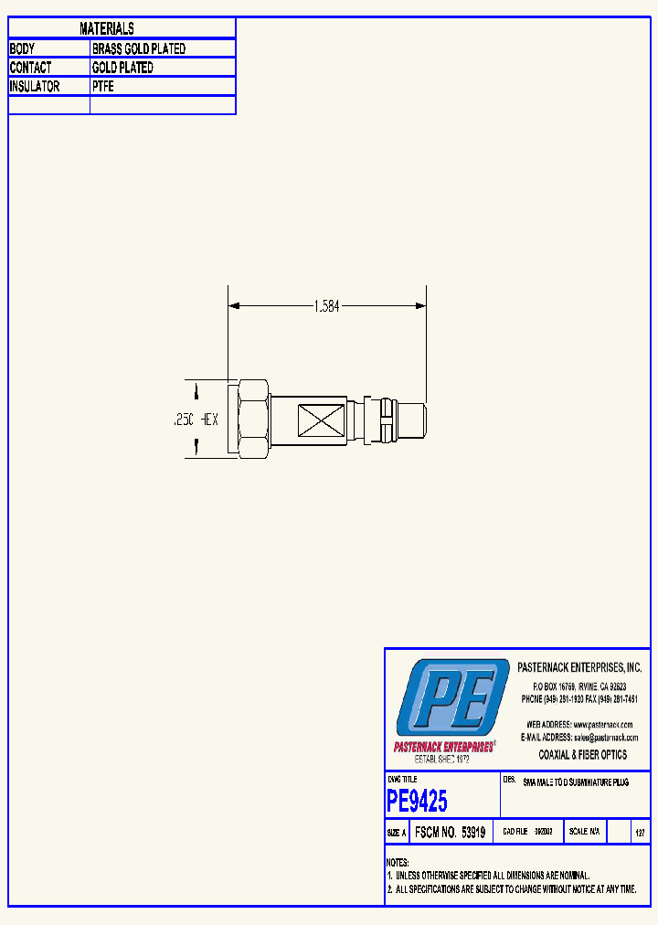 PE9425_6011211.PDF Datasheet