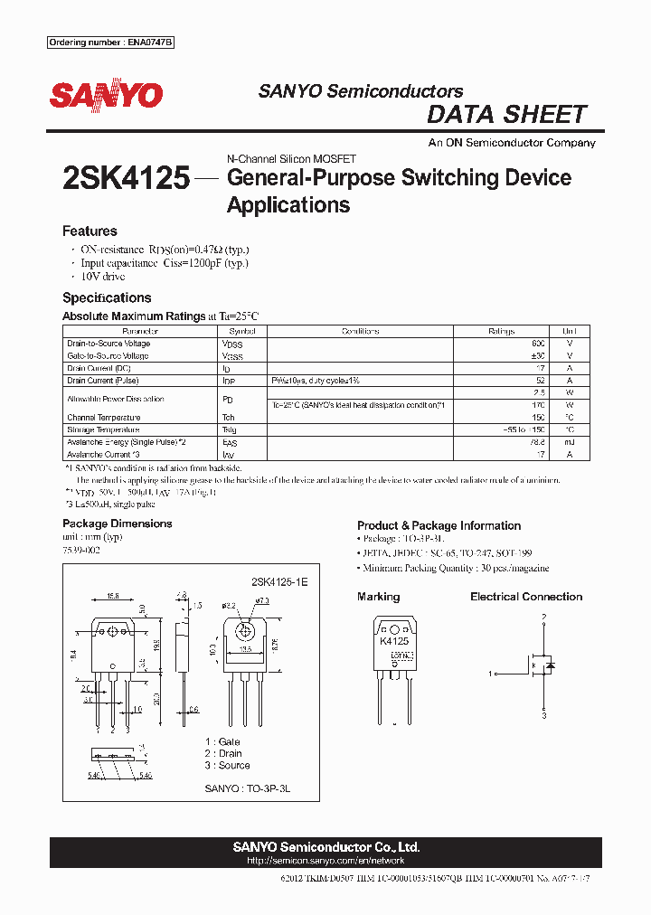 ENA0747B_6196956.PDF Datasheet