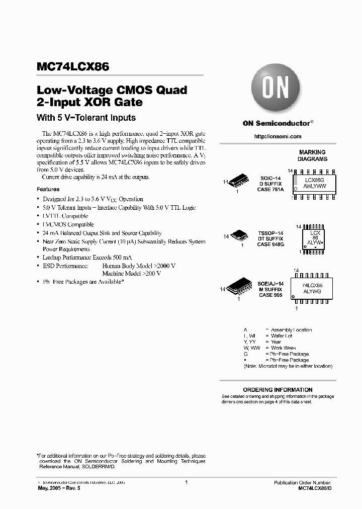 MC74LCX86MELG_6318327.PDF Datasheet