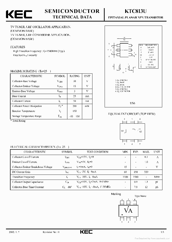 KTC813U_6892668.PDF Datasheet