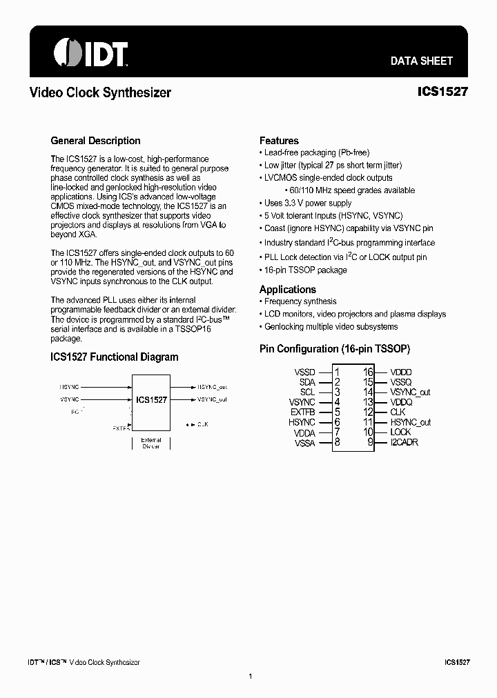 ICS1527G-110LF_6701566.PDF Datasheet